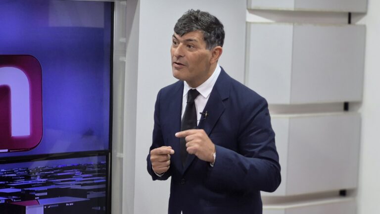 Franco Parisi, candidato presidencial del Partido de la Gente (PDG), en entrevista de Noticias Mediodía de Canal 9 Biobío TV. Foto: mrosales@biobiotv.cl