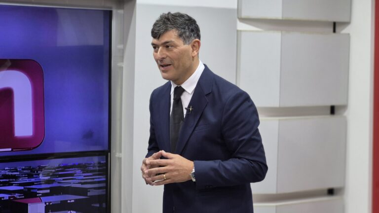 Franco Parisi, candidato presidencial del Partido de la Gente (PDG), en entrevista de Noticias Mediodía de Canal 9 Biobío TV. Foto: mrosales@biobiotv.cl